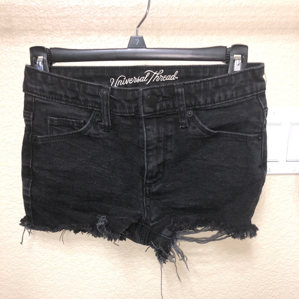 black shorts